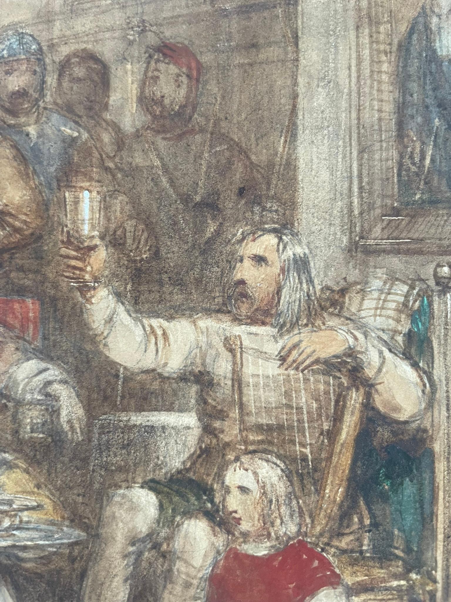 Victorian English Watercolour, Historical Scene (King Lear?)  by Cattermole in vendita 10