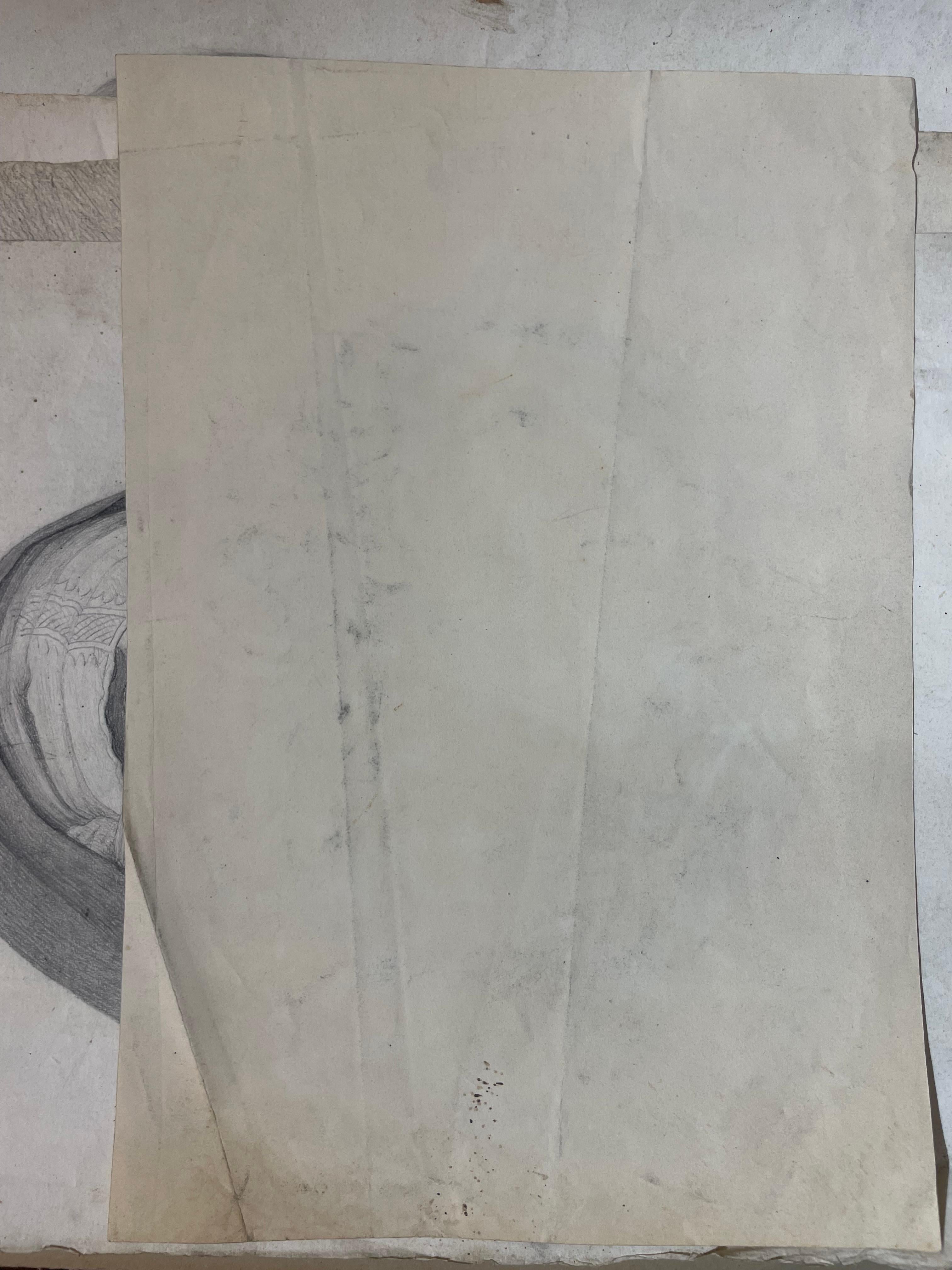 Étude académique d'un jeune saint Inspiré du Pérugin, École toscane, cm 40x28 en vente 3