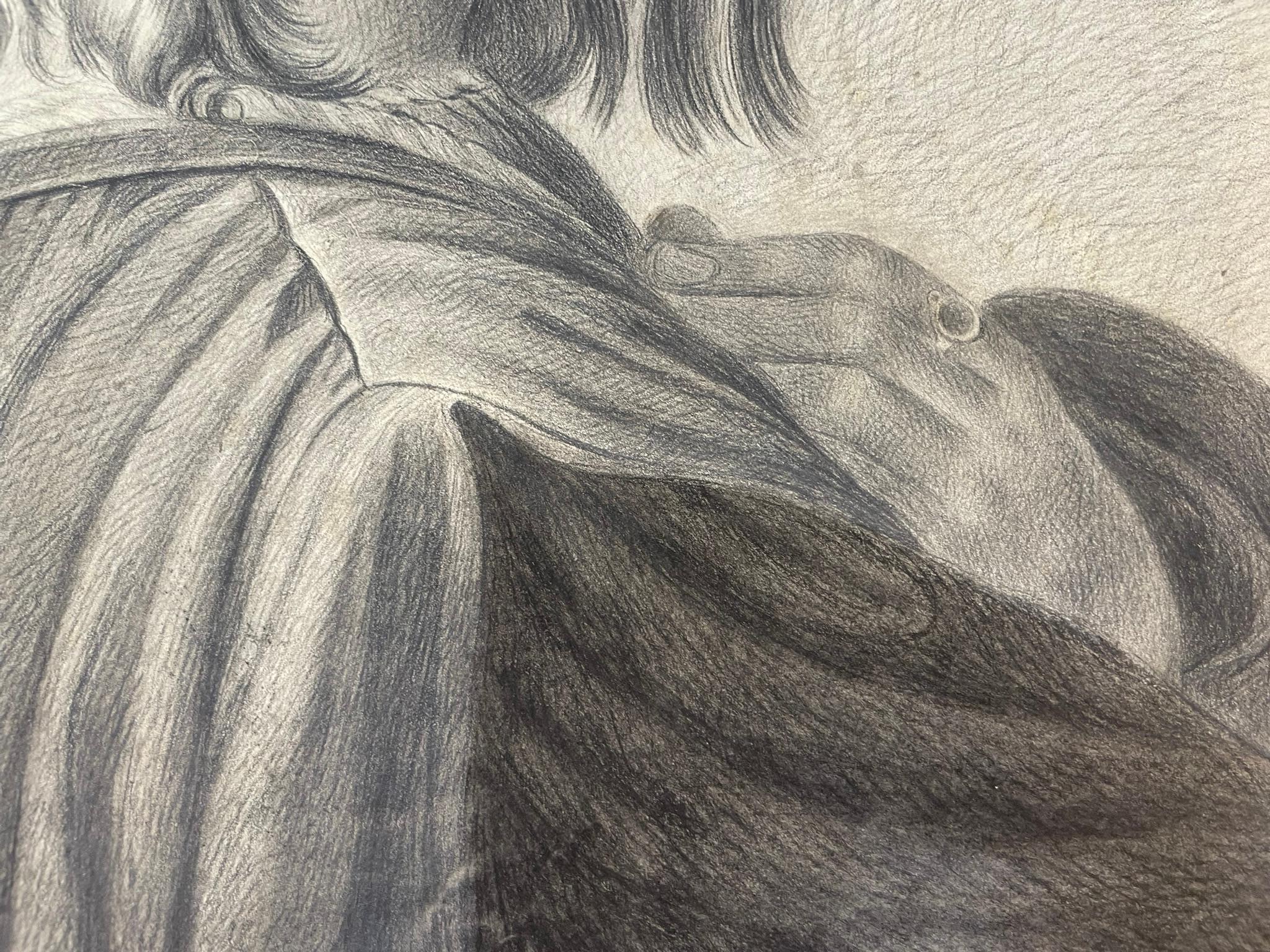 Academic Study after Raphael’s “Portrait of Bindo Altoviti”, Tuscan School. - Gray Figurative Art by Unknown