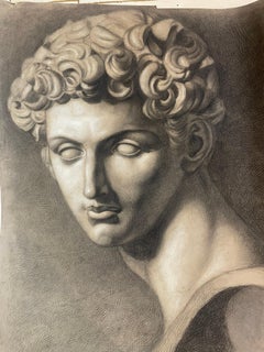 Academic Study after Michelangelo’s David, Tuscan School, 51 × 43 cm