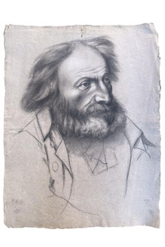 Disegno di un uomo del Risorgimento italiano, Scuola italiana, metà del XIX secolo