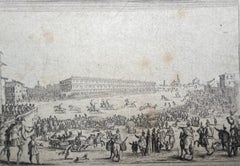 Jacques Callot–The Caprices: Horse Race In Piazza Pitti, Florence. 17th Century