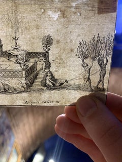 Jacques Callot (Nancy, 1592-1635) Entrée du duc de Lorrain, 7,3×11,3 cm