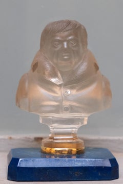 Russia. Bust Of The Writer I. A. Krylov Wearing A Coat With A Fur Collar, 10 cm.