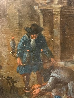 Andreas Martin (Brussels 1699 – 1763) Falconry Stop at a Fountain, signed