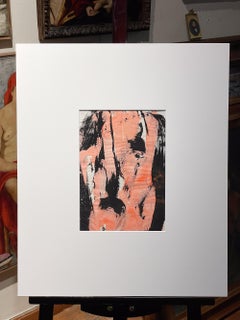 Anja Decker, Abstract Informal Painting on Paper, Munich, Late 1950s