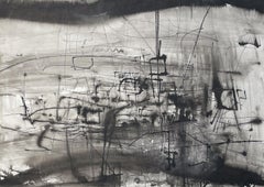 Anja Decker, Abstrakte informelle Malerei auf Papier, München, Ende der 1950er Jahre