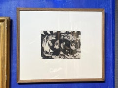 Anja Decker, Abstract Informal Painting on Paper, Munich, Late 1950s
