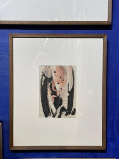 Anja Decker, Abstract Informal Painting on Paper, Munich, Late 1950s