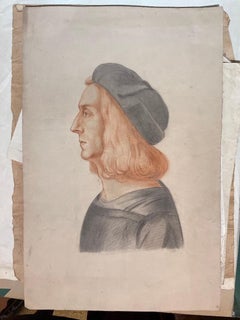 Studio accademico tratto da un ritratto rinascimentale italiano, CIRCA 1870