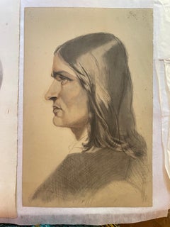 Étude artistique – Portrait présumé de Franz Liszt (?), école italienne, vers 1870
