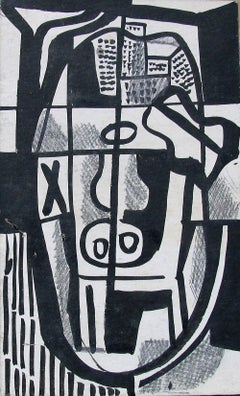 Untitled-019 gouache and pencil by Vaclav Vytlacil