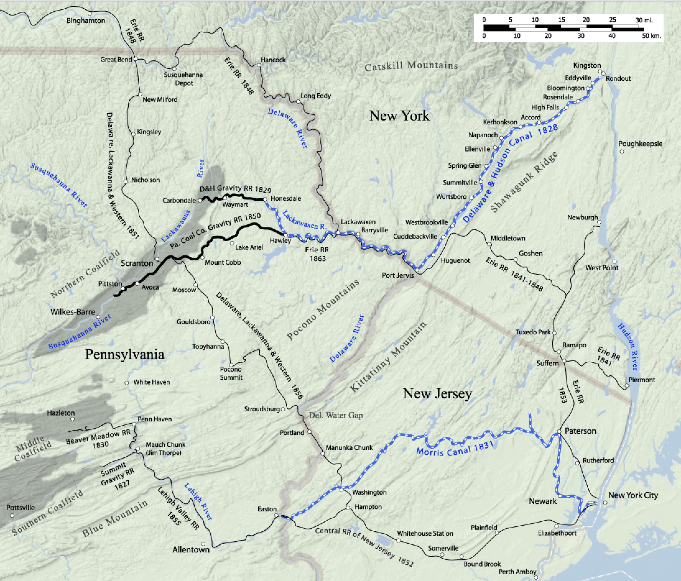 Delaware & Hudson Canal, Ellenville NY, Aquarell von Edward Lamson Henry im Angebot 3
