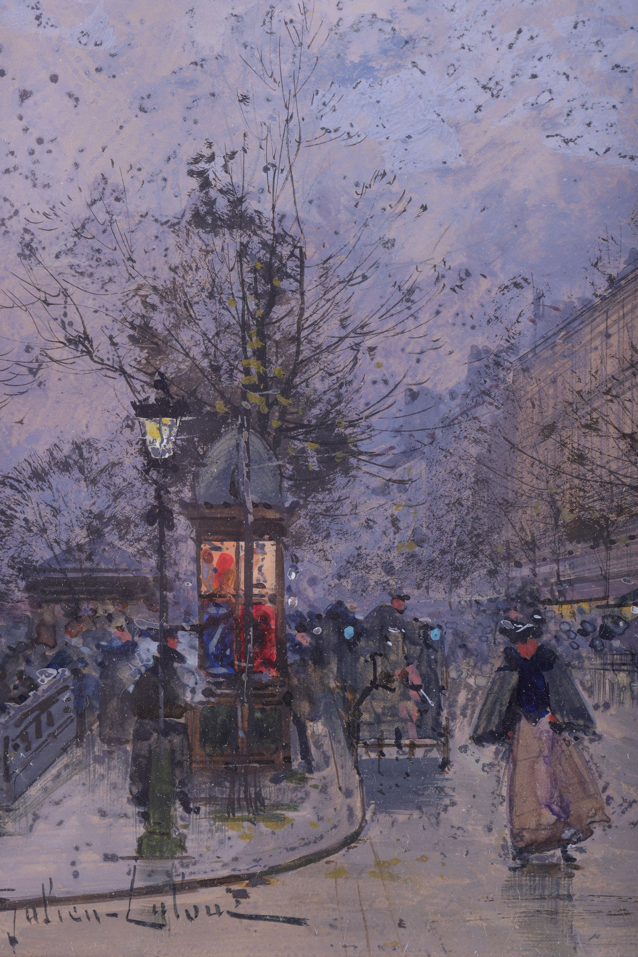 'Theatre Du Chatelet, Paris' a framed gouache painting For Sale 1