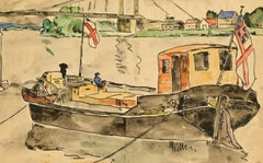 Blackswan Rochester – René Sautin, Tusche und Aquarell auf Papier