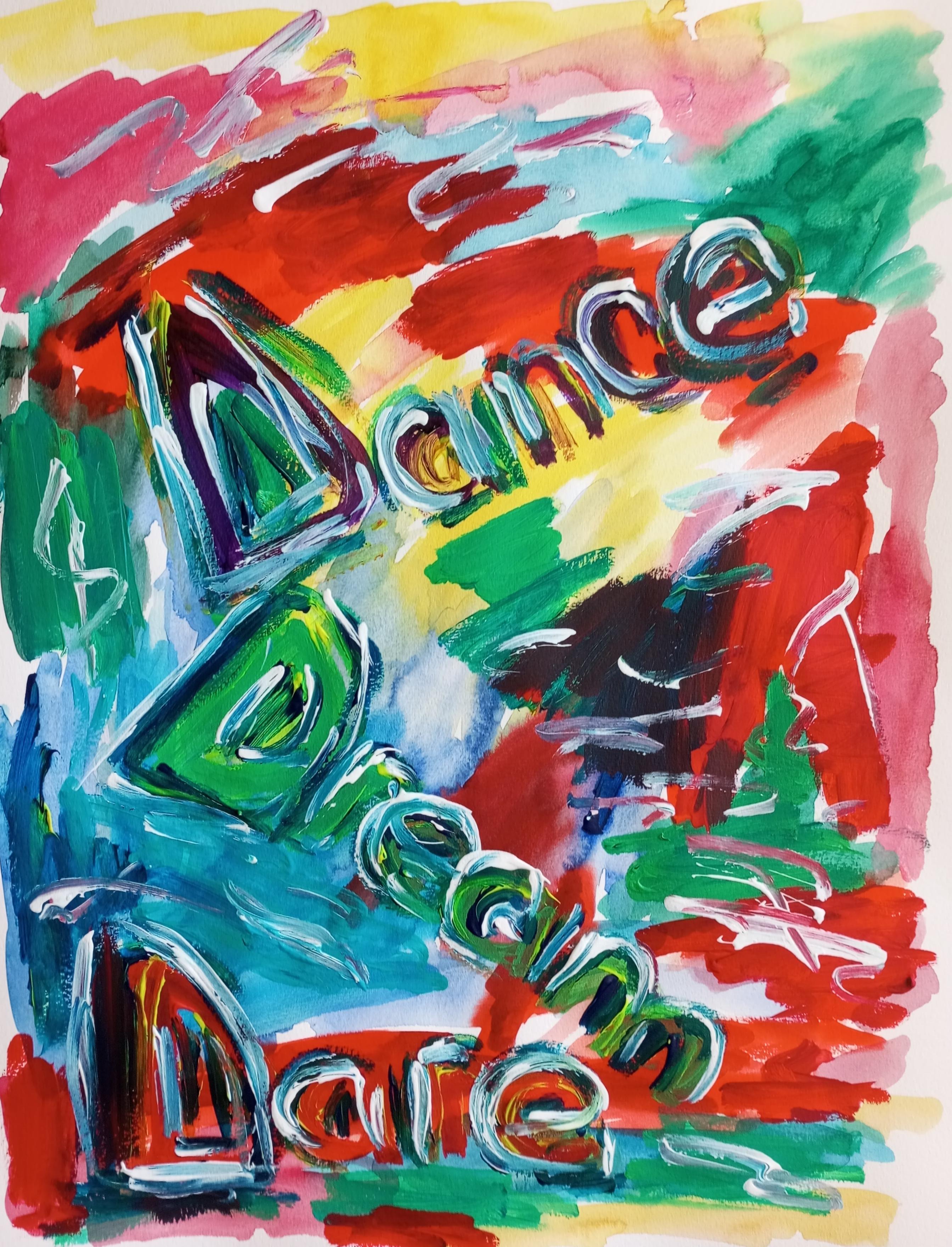 Natalya Mougenot  Abstract Painting - "Dance.Dream.Dare"