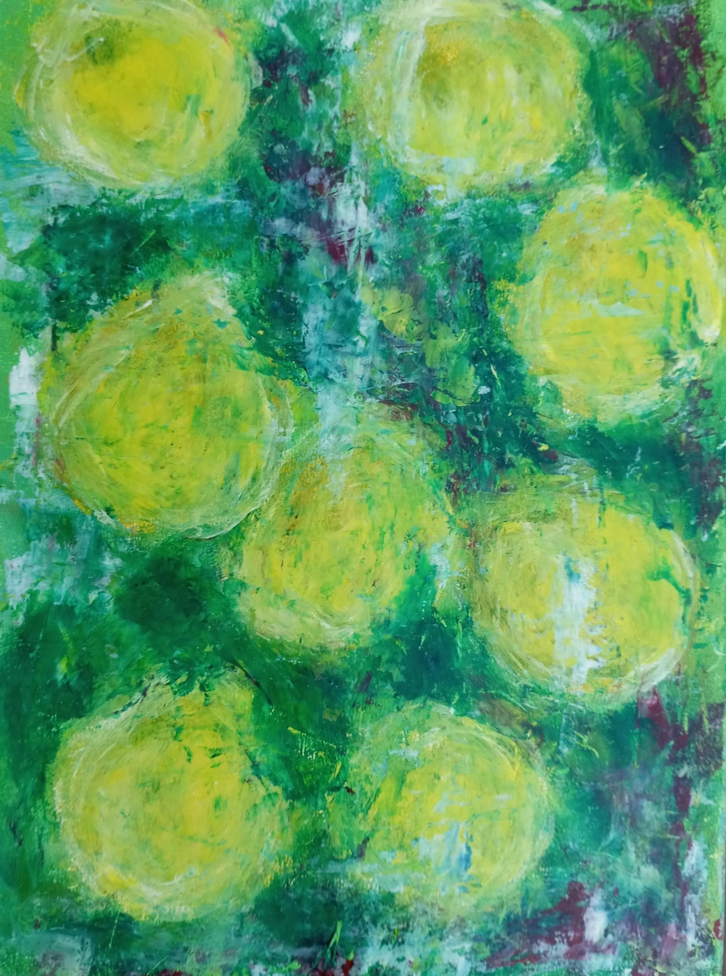 Natalya Mougenot  Still-Life Painting - "The yellow of the lemons"