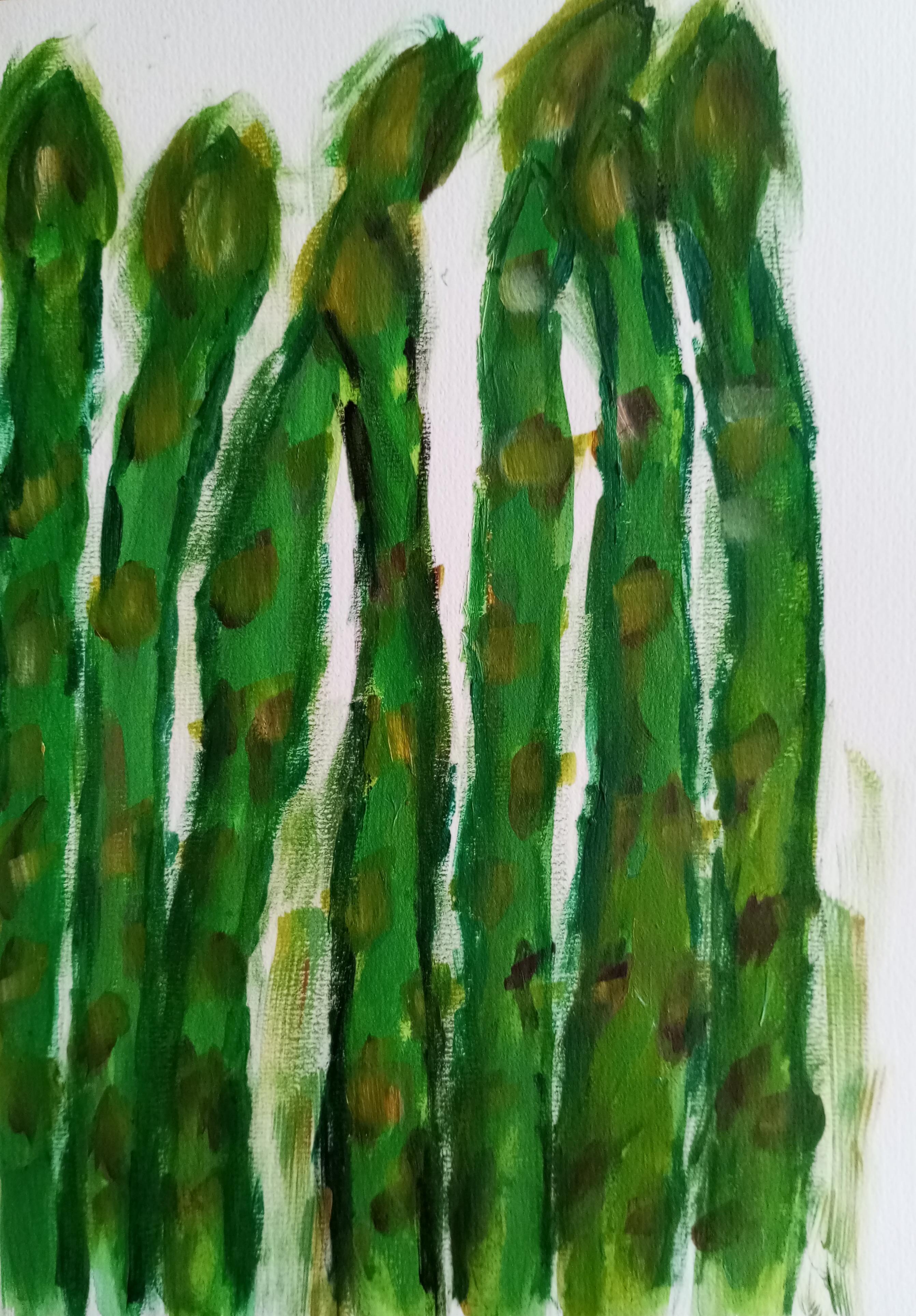 "Spring green asparagus" - Art by Natalya Mougenot 