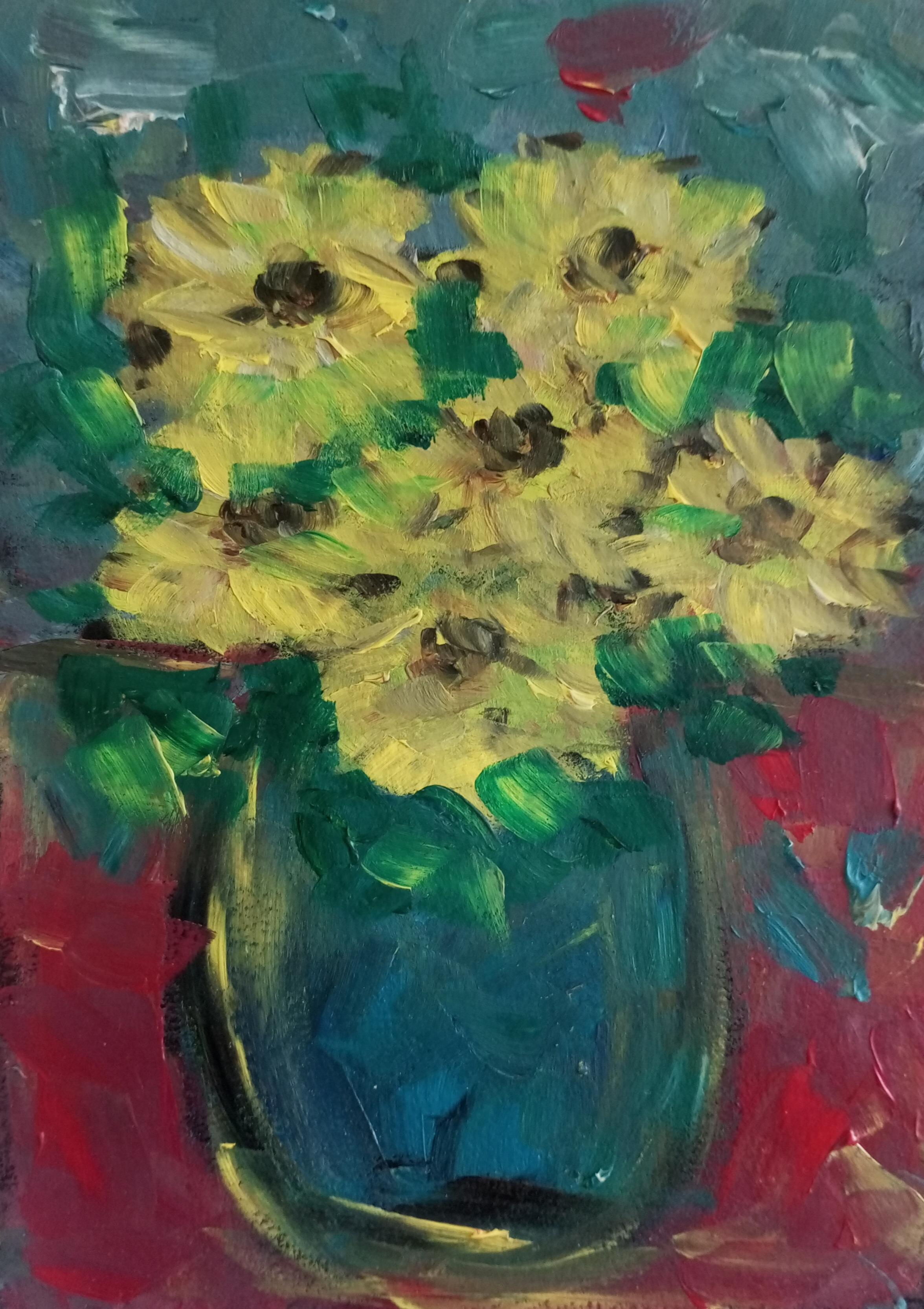 Natalya Mougenot  Still-Life Painting – „Die Sonnenblumen der Provence“