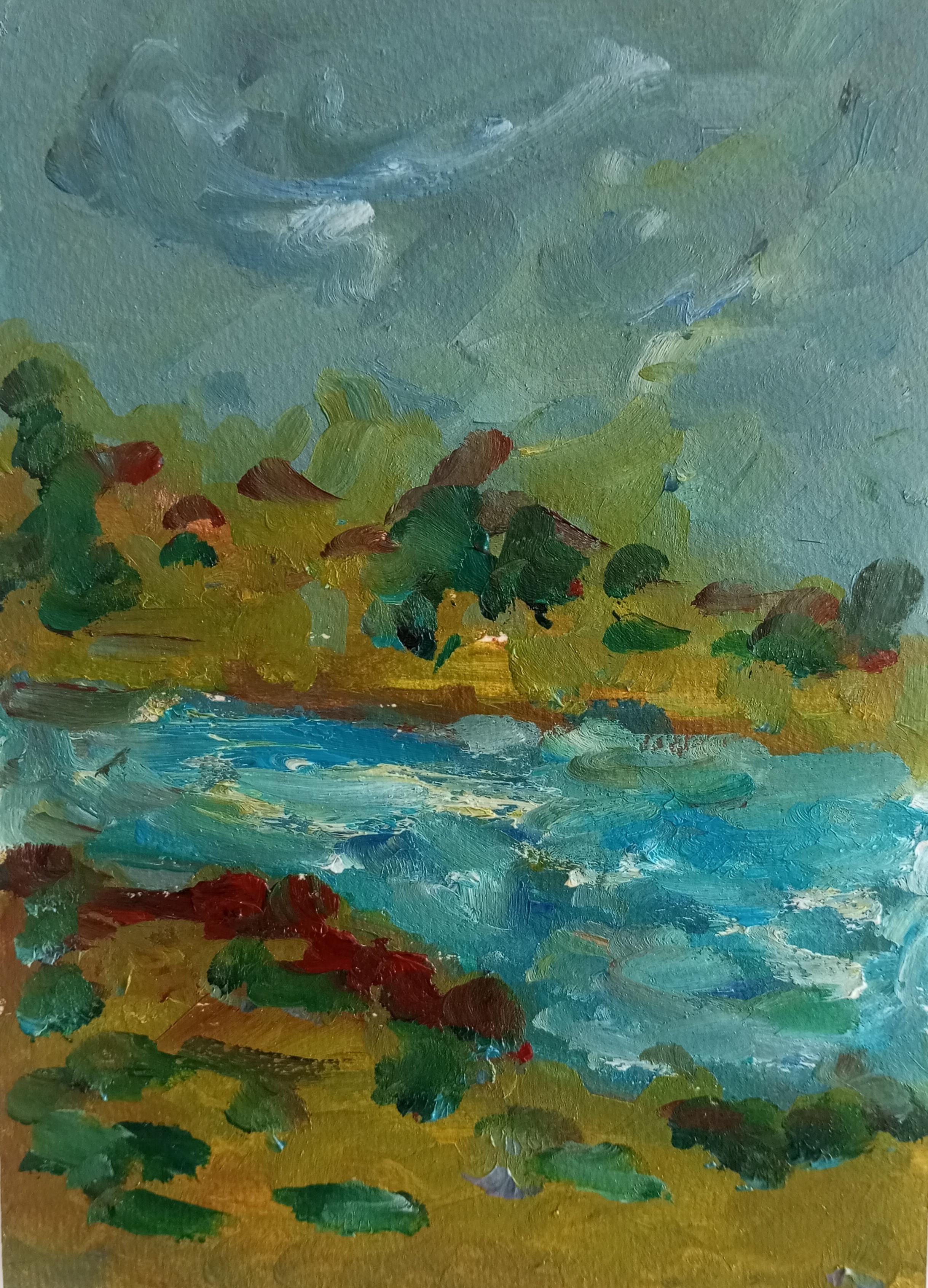 Natalya Mougenot  Landscape Painting –  „Die französische Küste“