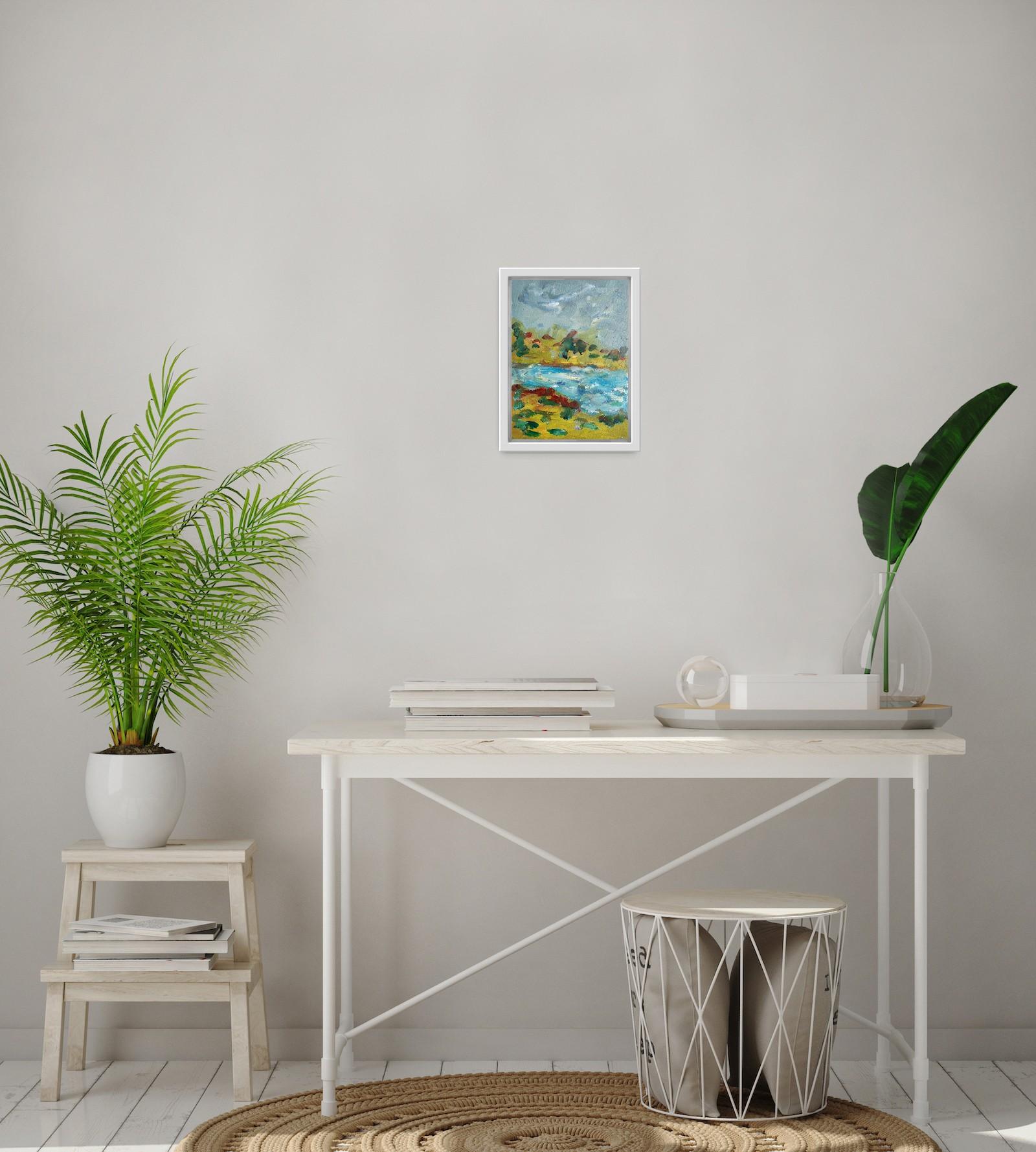 Pittura ad olio su carta 