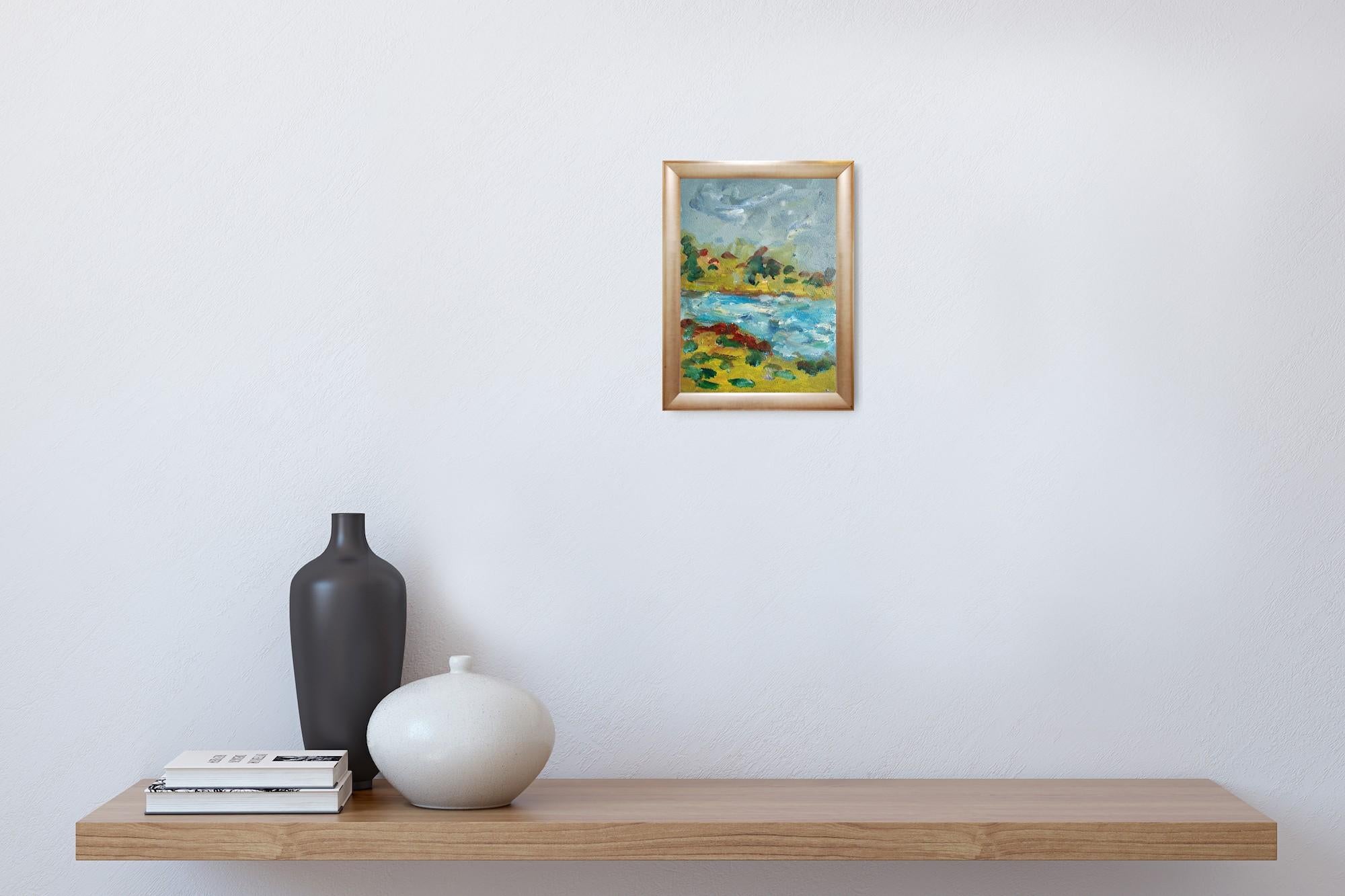 Pittura ad olio su carta 