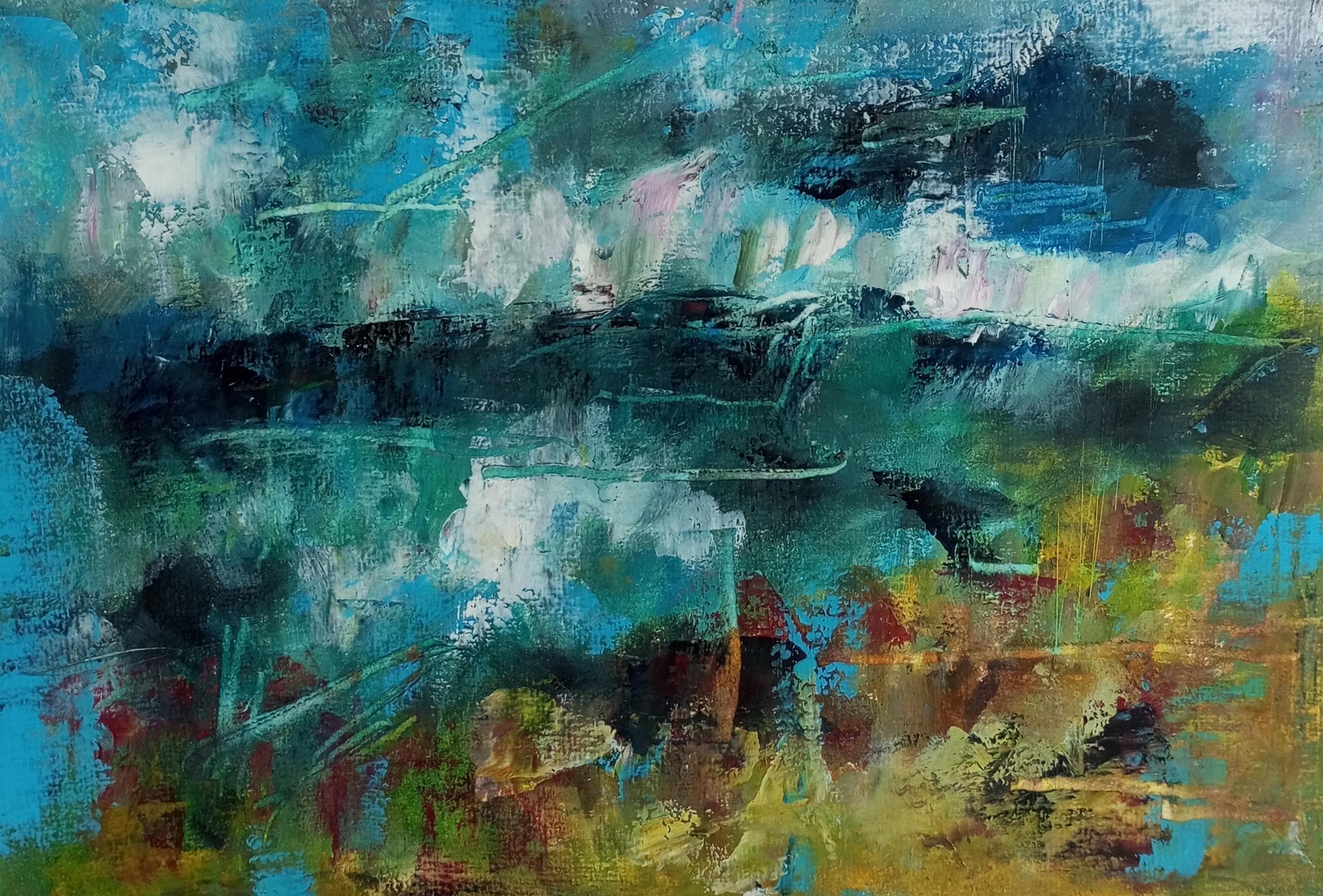 Natalya Mougenot  Abstract Painting - "A sea breeze"