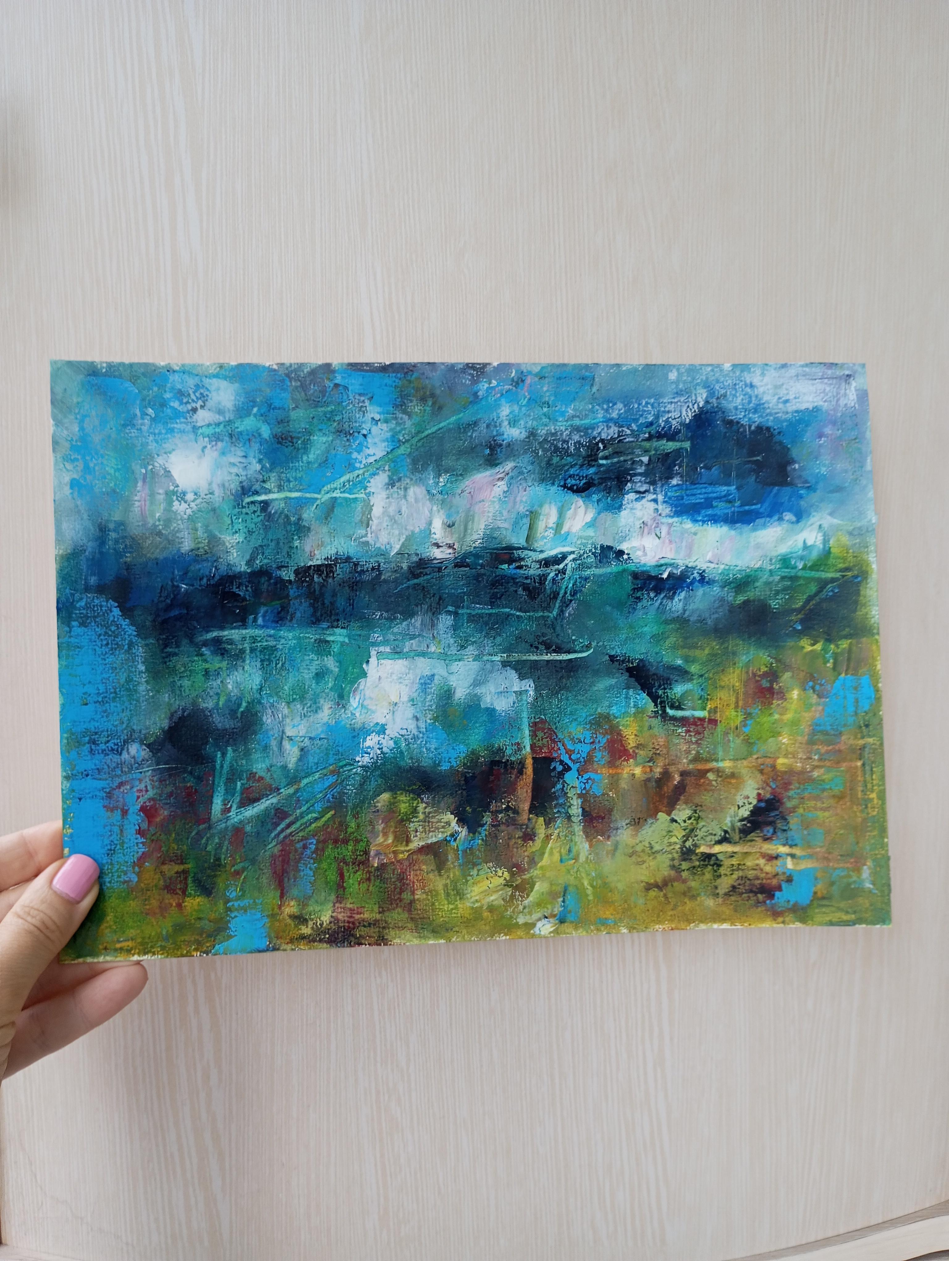 Dipinto a olio su carta 
