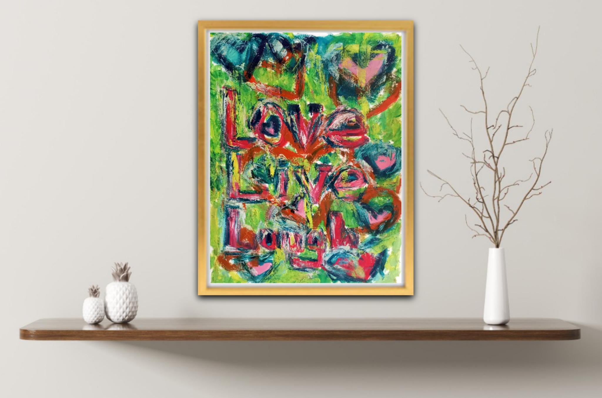 Dear art lover,
This vibrant expressive artwork makes part of my Abstract  Word Art series dedicated to  the expression of emotions and feelings. This one is called 