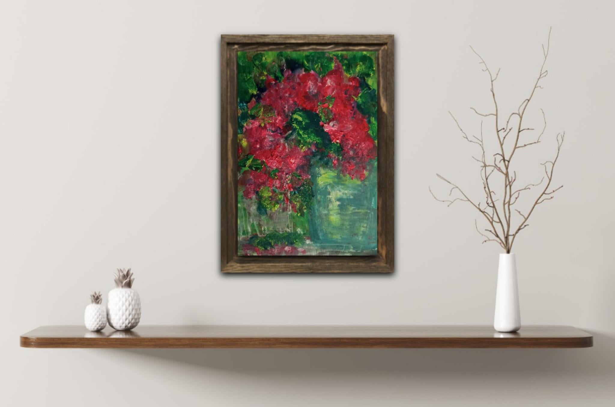 „Zeitgenössische Sommergartenblumen“ – Art von Natalya Mougenot 