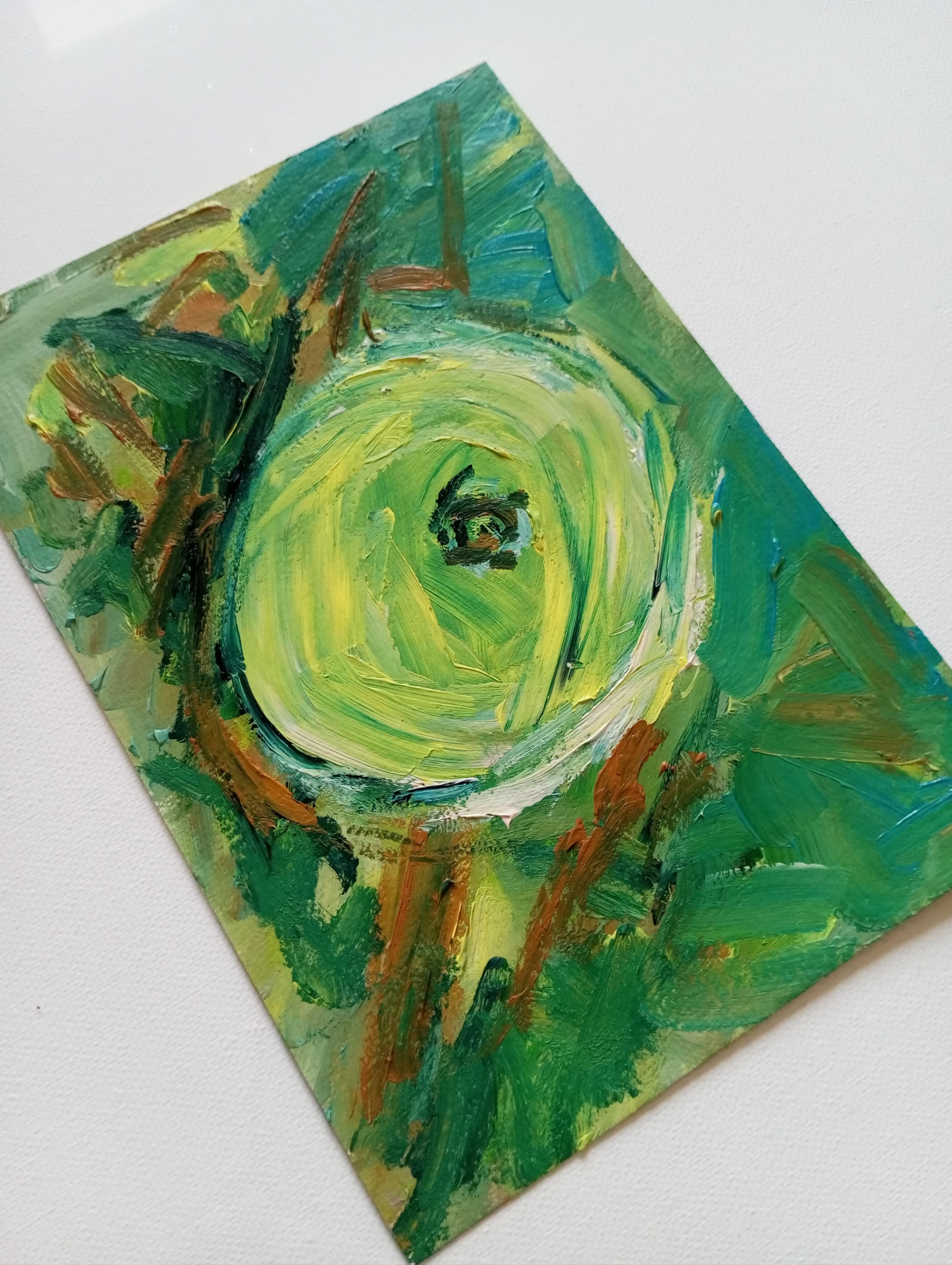 « Un citron » - Impressionnisme abstrait Art par Natalya Mougenot 