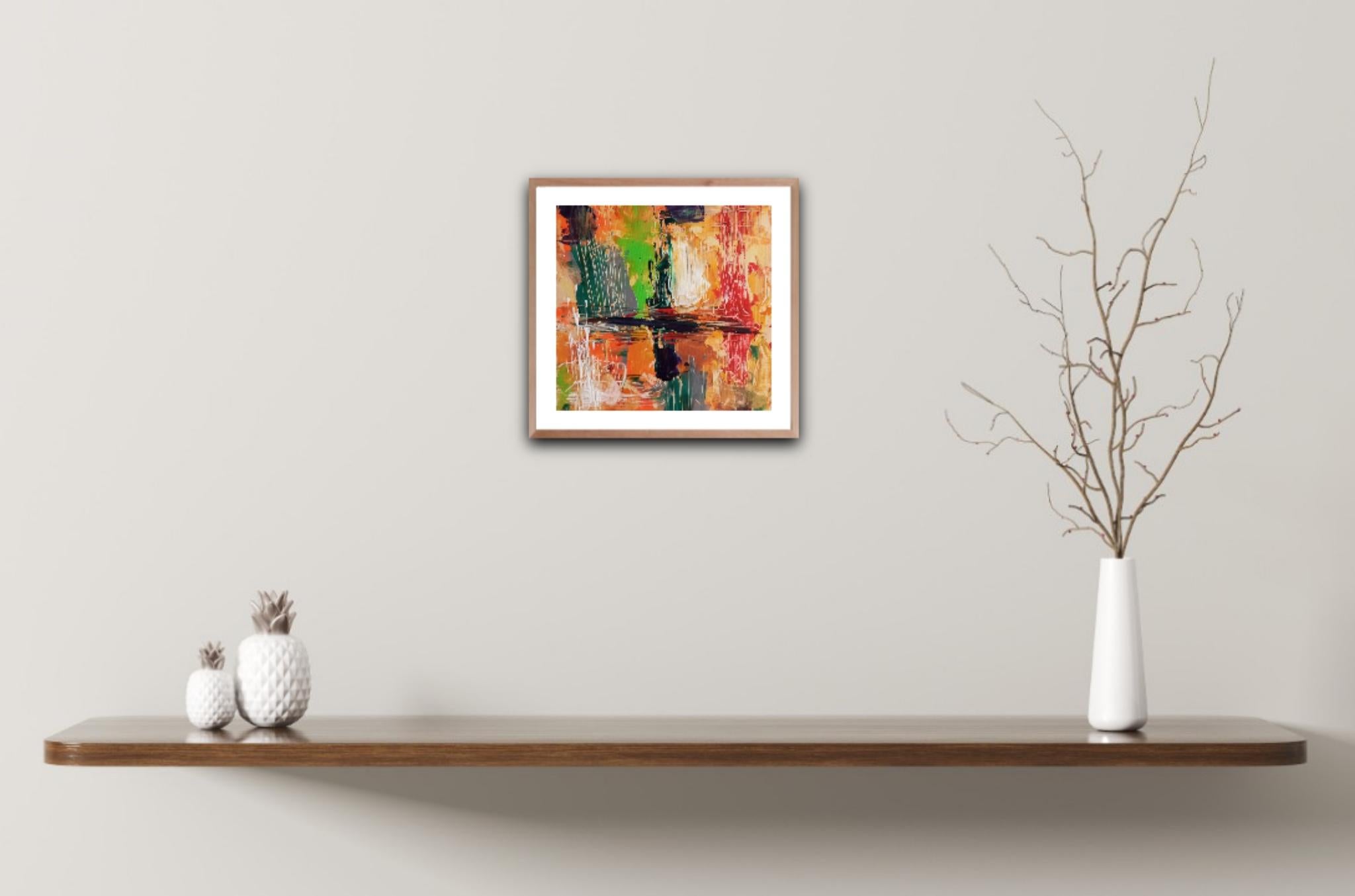 I enjoy working on expressive abstract paintings which resonate with vitality, movement and energy. This artwork was inspired by Vincent Van Gogh and by my trip to Arles ( south of France) where Van Gogh spent one year.   I tried to capture the