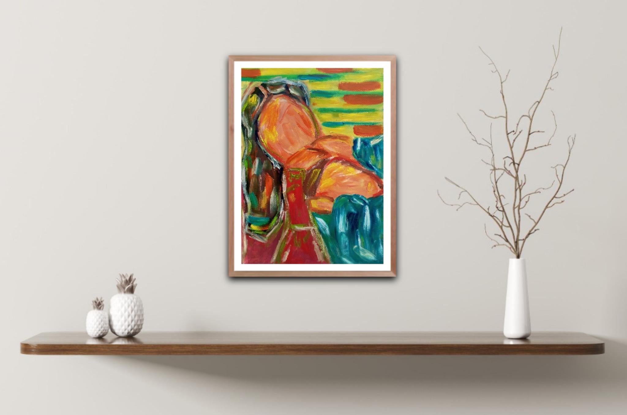 I enjoy working on impressionist artworks with an expressive touch. This artwork makes part of one of my favorite series dedicated to women whom I always want to represent as strong, determined, courageous and beautiful creatures. 

Please read the