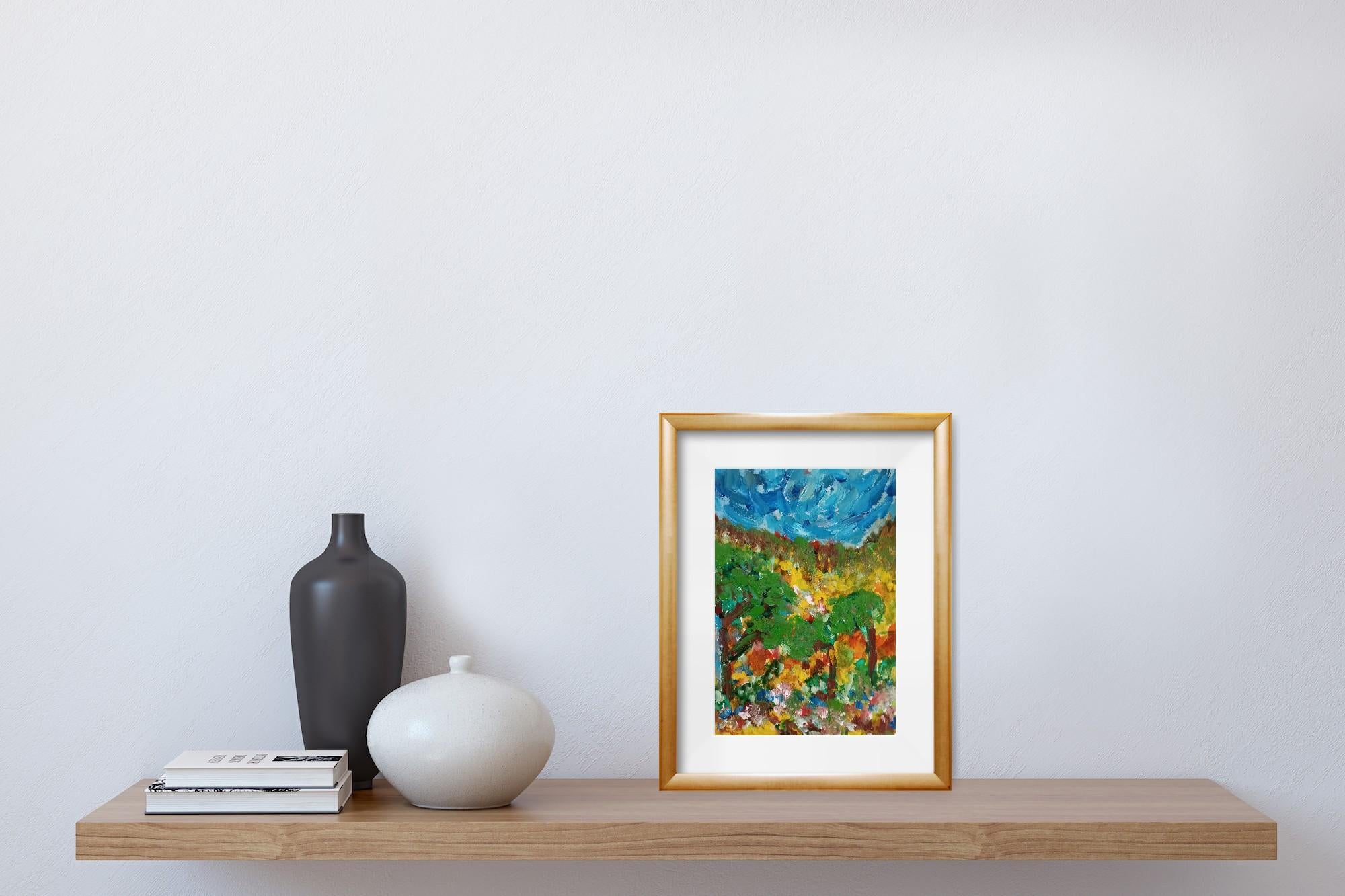 
In my art practice I love to use bright colors which boldly contrast with complementary colors so I could get unusual original compositions and structures.

The objective of this artpiece was to capture the beauty of nature by using vibrant color