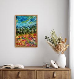 "Capturing the beauty of nature" ( impressionist landscape painting on paper)