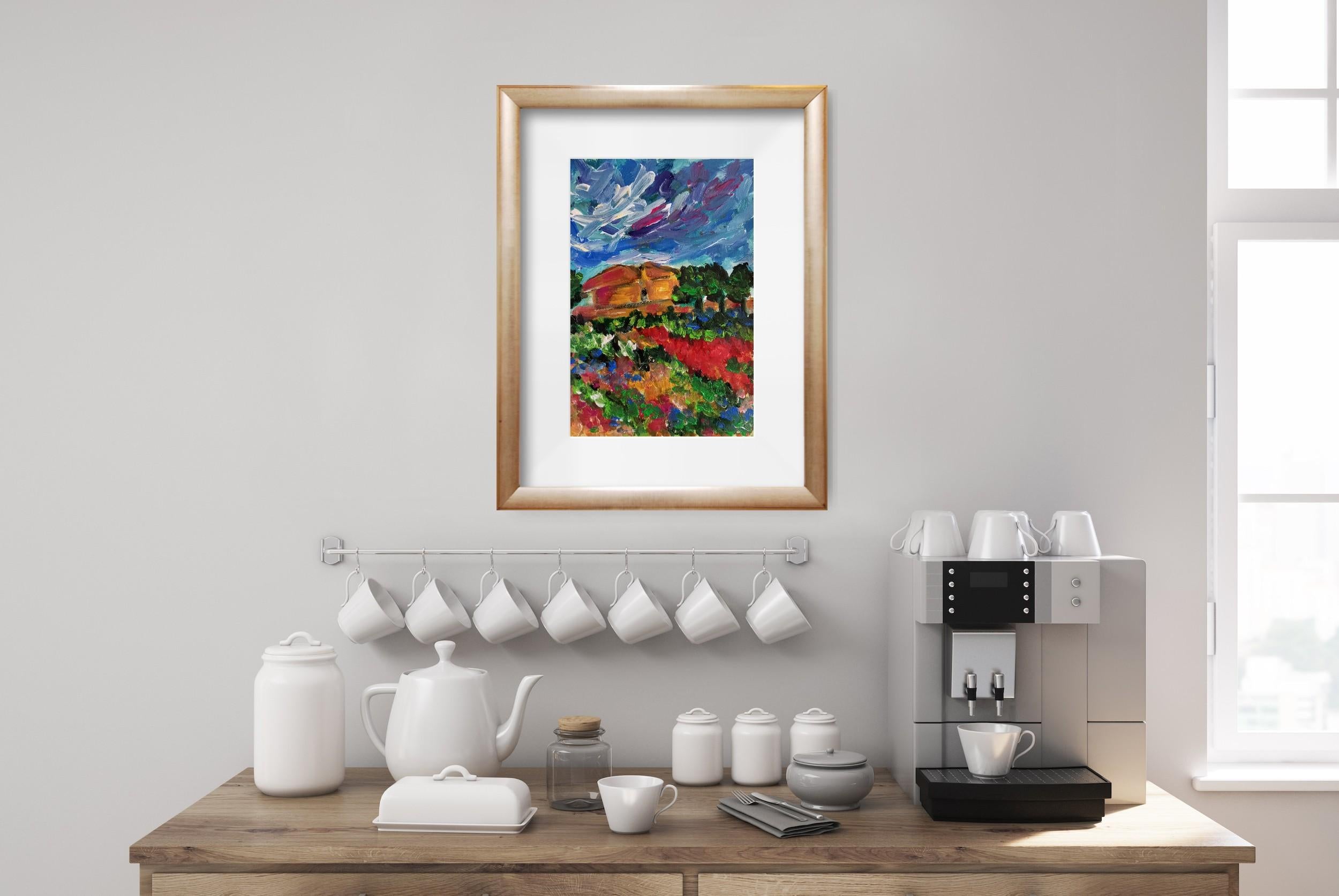 
In my art practice I love to use bright colors which boldly contrast with complementary colors so I could get unusual original compositions and structures.

The objective of this artpiece was to capture the beauty of nature by using vibrant color