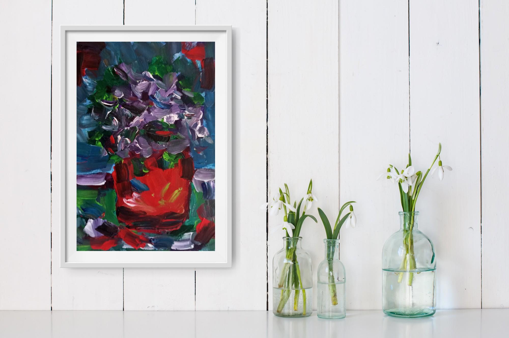 In this floral artwork 