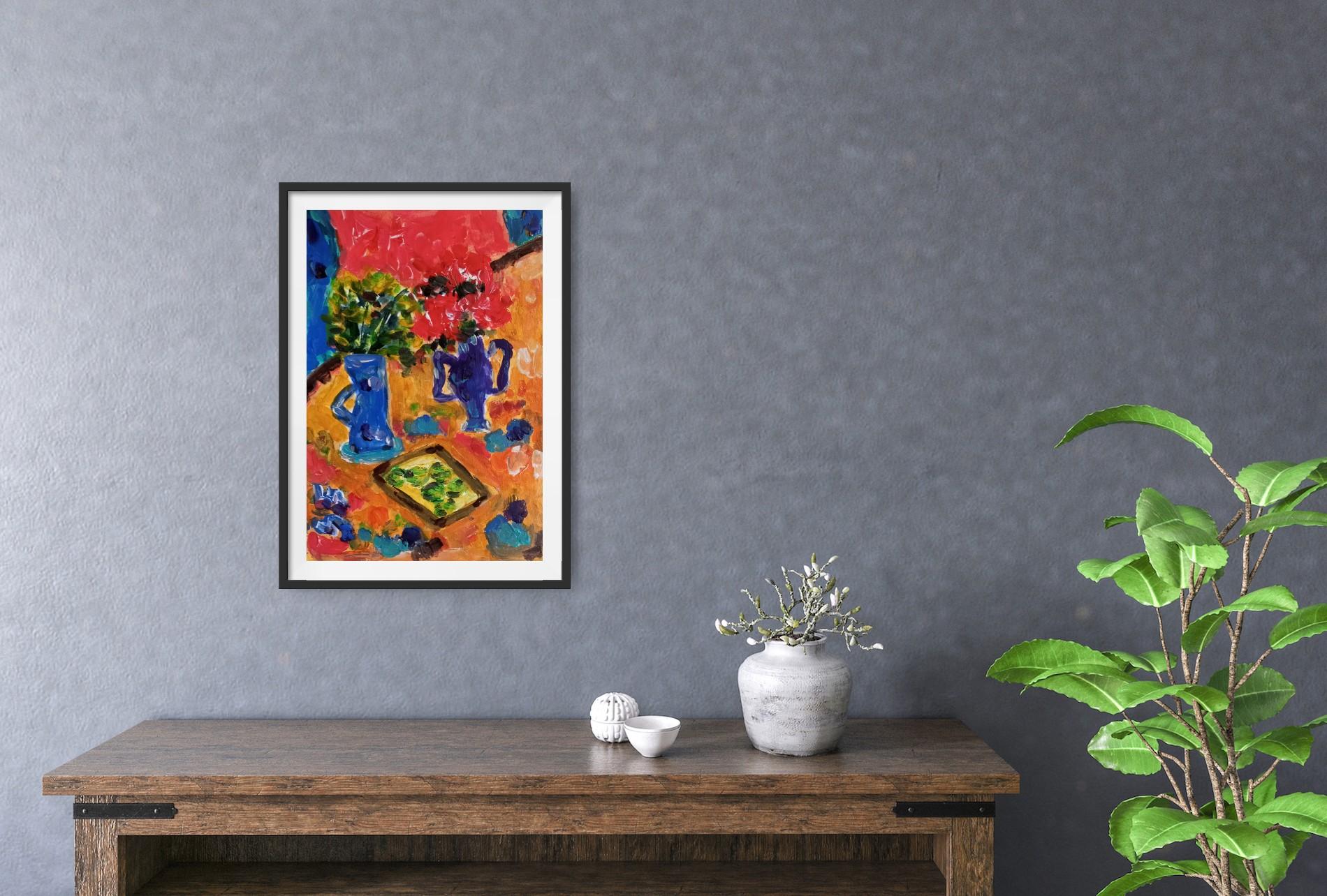 
In this abstract floral artwork I experience the world of nature through the bright colors of a summer period.

While painting, I sought to capture the beauty of summer flowers and summer fruits which are full of different colors.

In my art