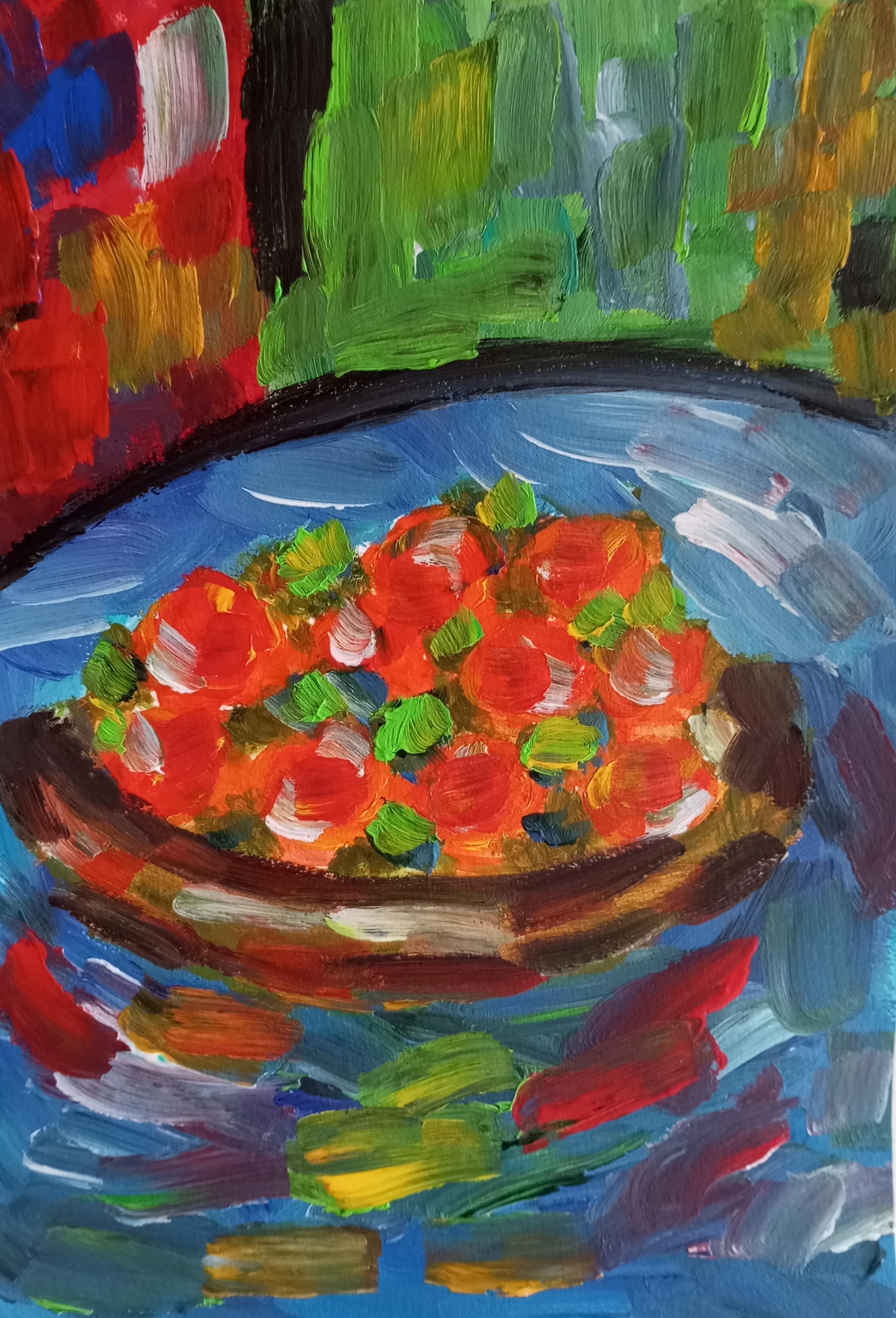 Natalya Mougenot  Still-Life Painting - "Delicious fruits"