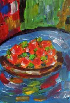 "Köstliche Früchte" (zeitgenössische impressionistische farbenfrohe Stillebenmalerei)