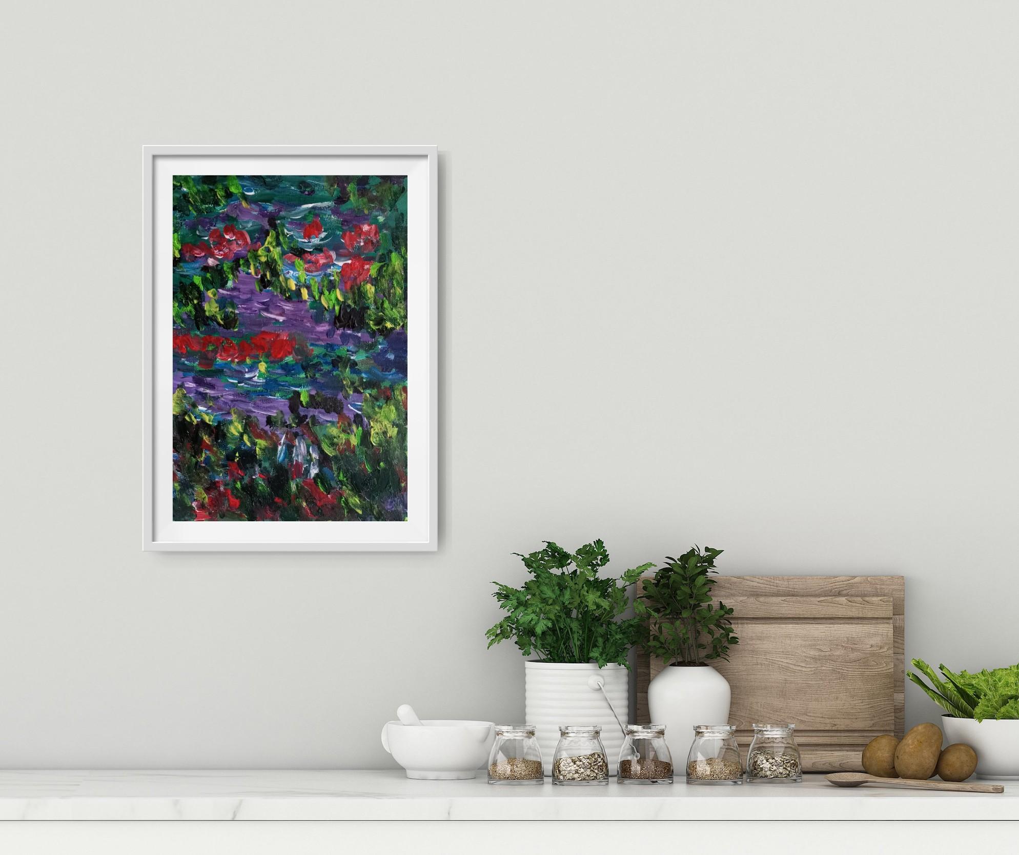 
In my art practice I love to use bright colors which boldly contrast with complementary colors so I could get unusual original compositions and structures.

The objective of this artpiece was to capture the beauty of nature by using vibrant color