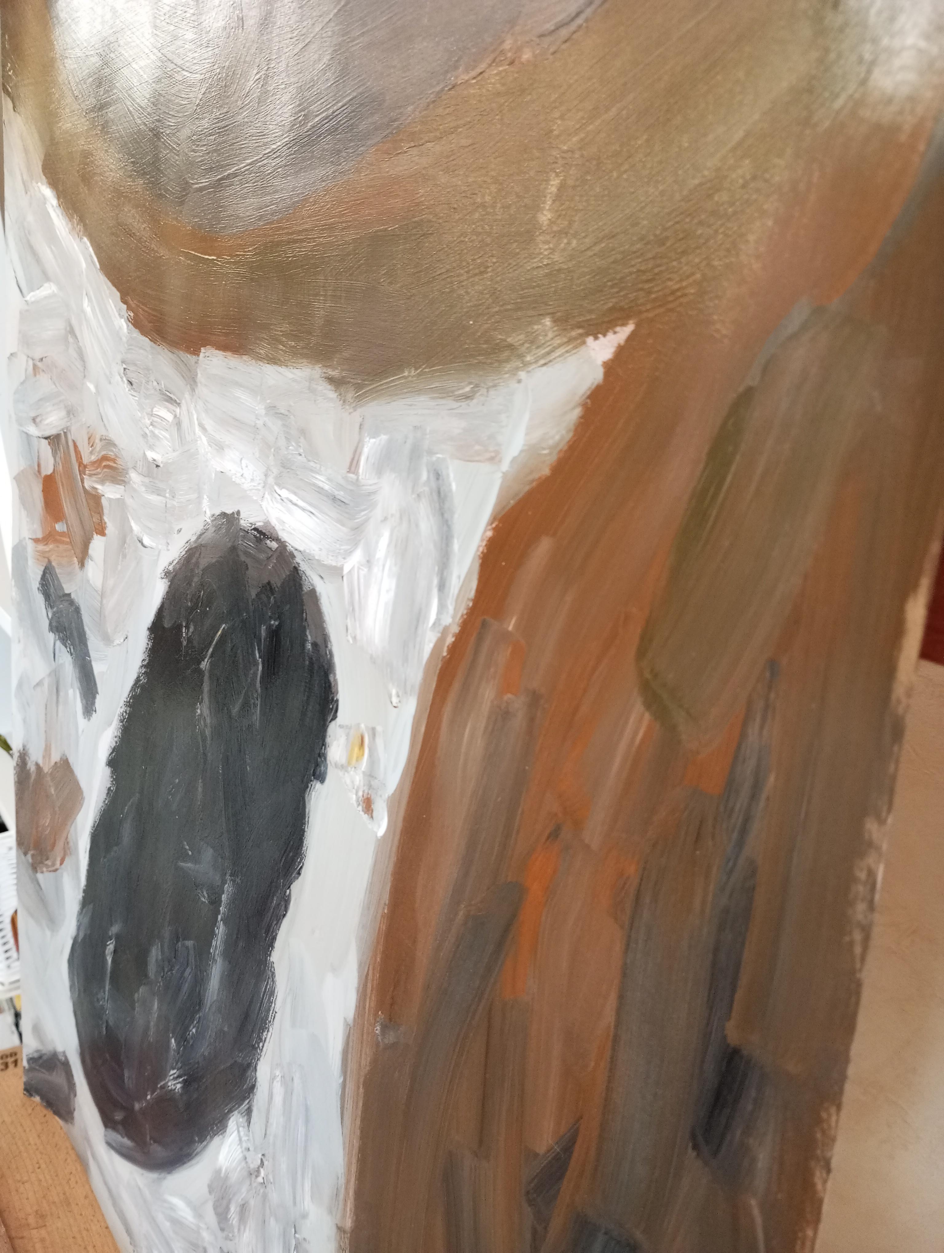 Contemporary abstrakte Acrylmalerei auf Papier 