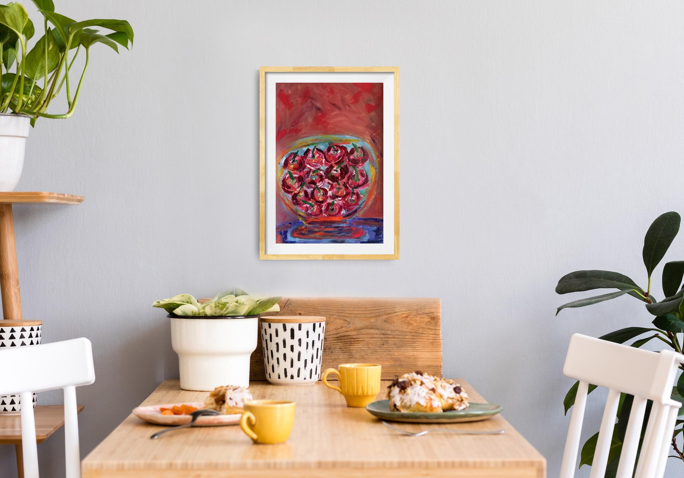I enjoy working on semi-abstract artworks with a touch of impressionism. I was  inspired by the paintings of Claude Monet,   Paul Cézanne and Vincent Van Gogh while working on this piece.

These bright colors celebrates a summer period with its