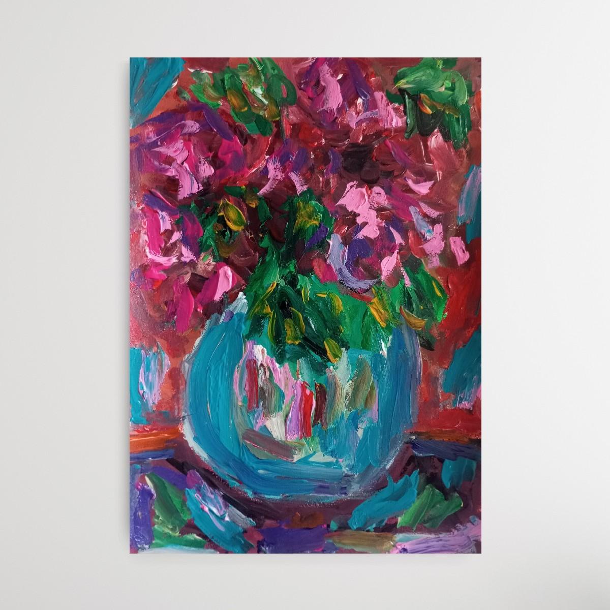The beauty of fresh roses in a vase For Sale 4