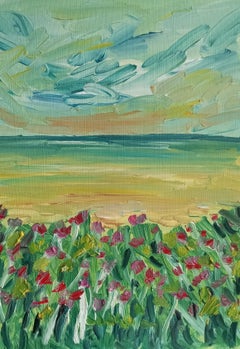 Mis momentos inolvidables en la playa (pintura al óleo junto al mar)