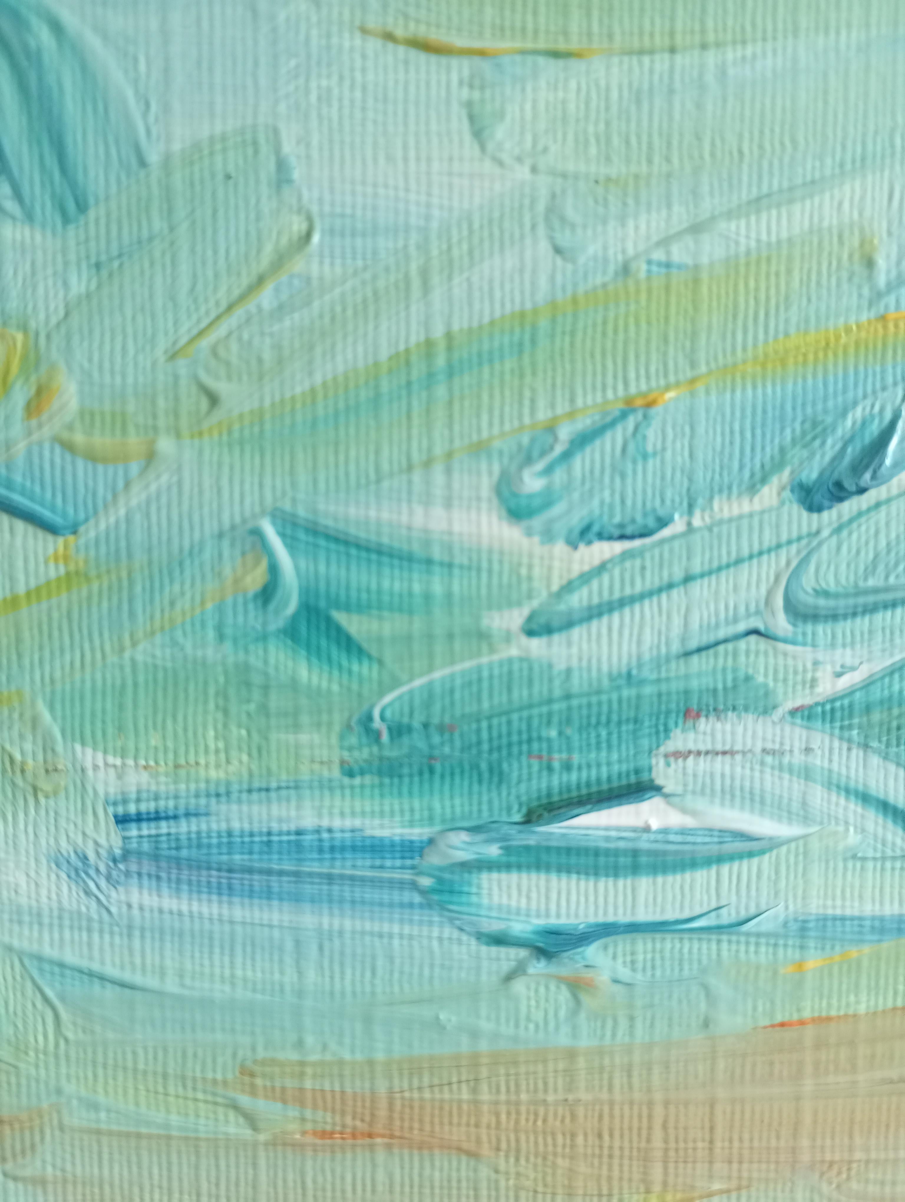 My unforgettable moments at the beach (seaside oil painting) For Sale 7