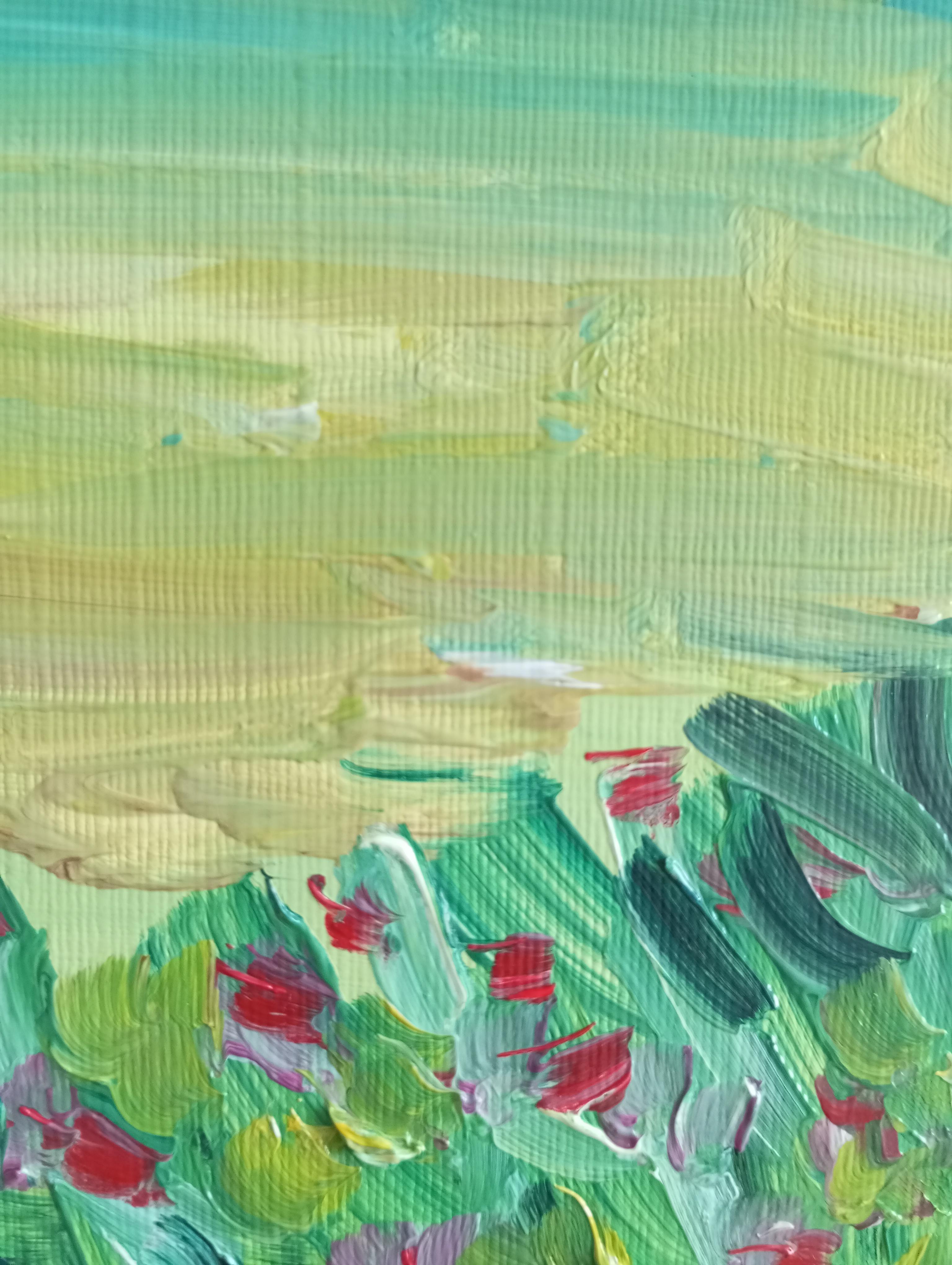 My unforgettable moments at the beach (seaside oil painting) For Sale 8