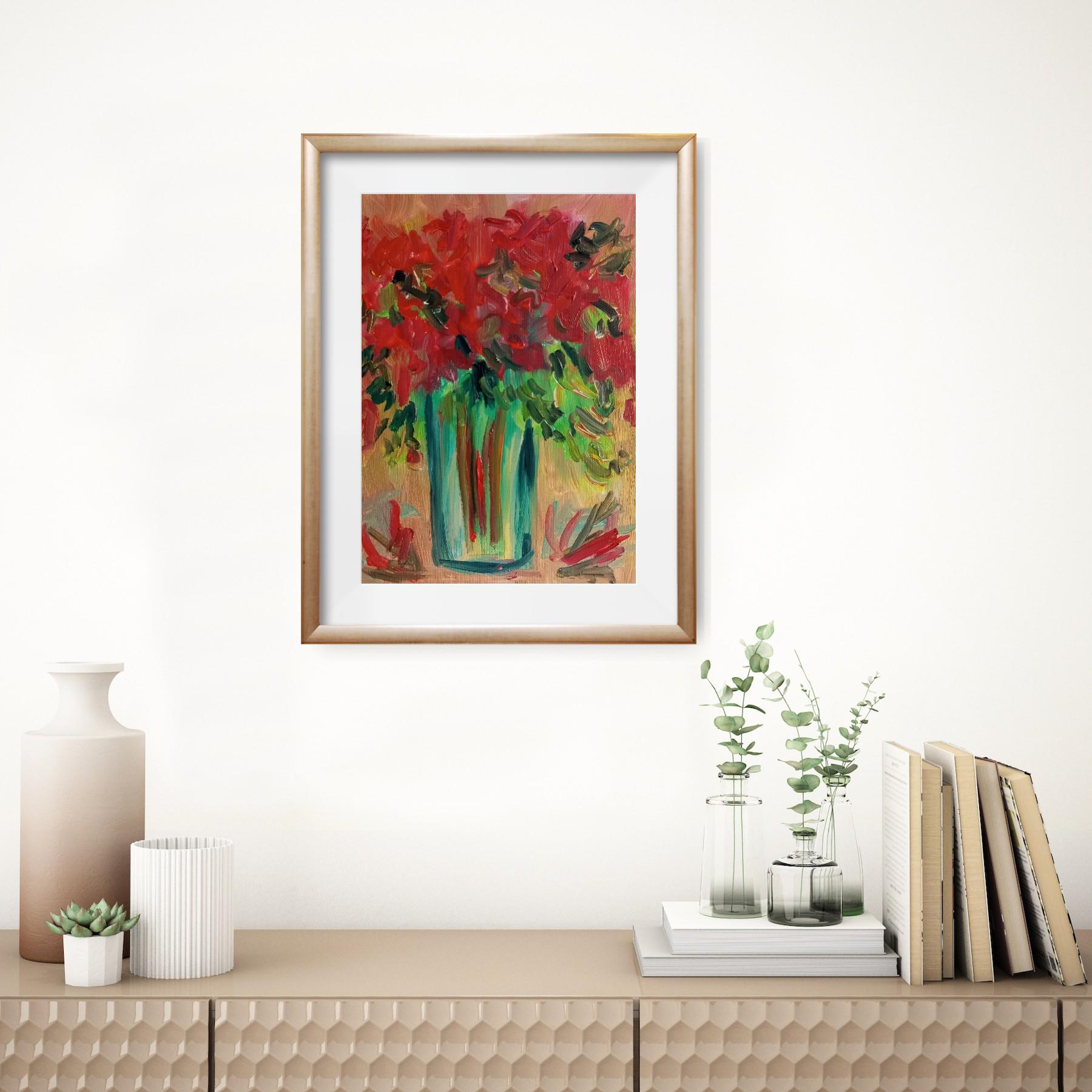 Esta obra de arte floral contemporánea 