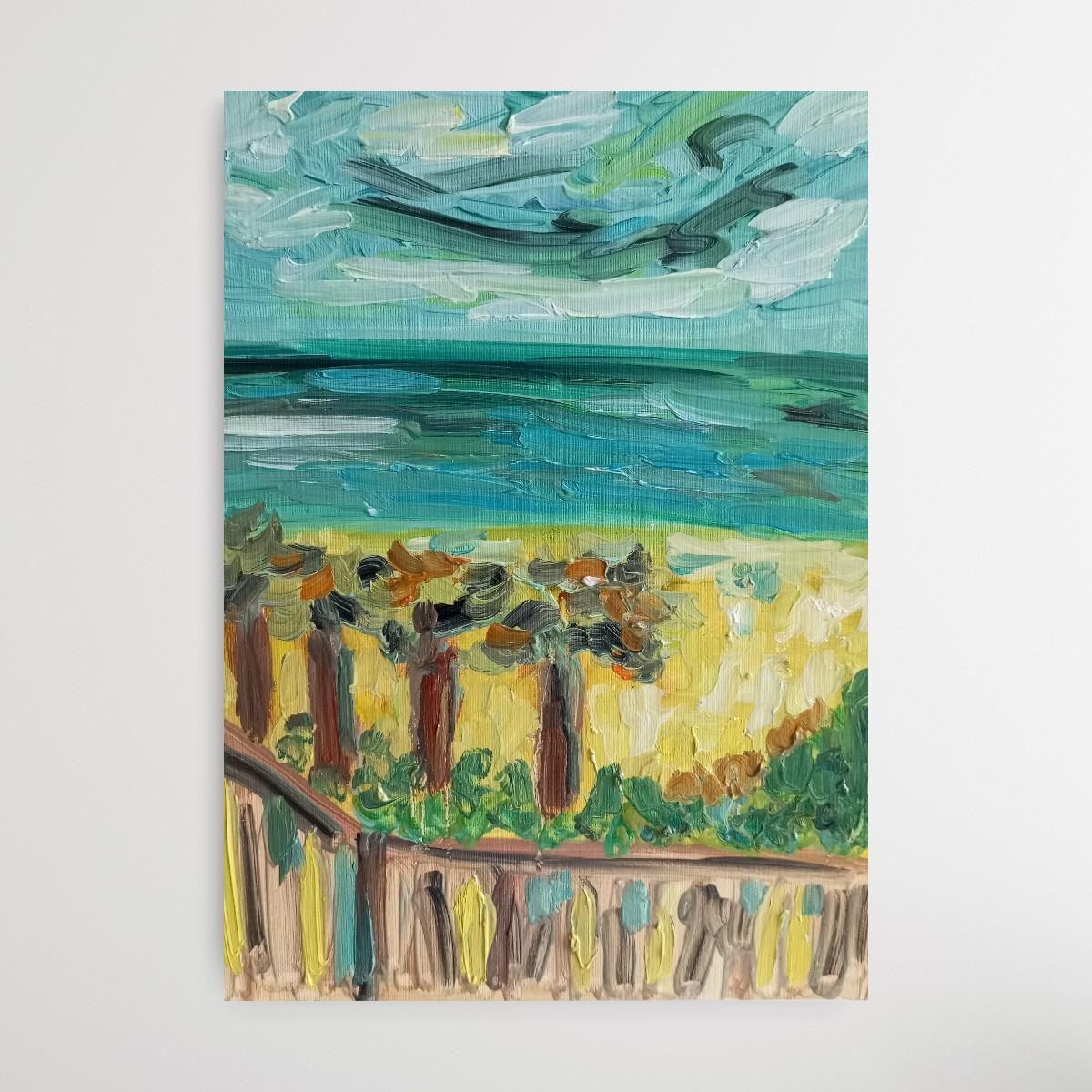 La mia spiaggia da sogno nel sud della Francia (paesaggio balneare contemporaneo) in vendita 2