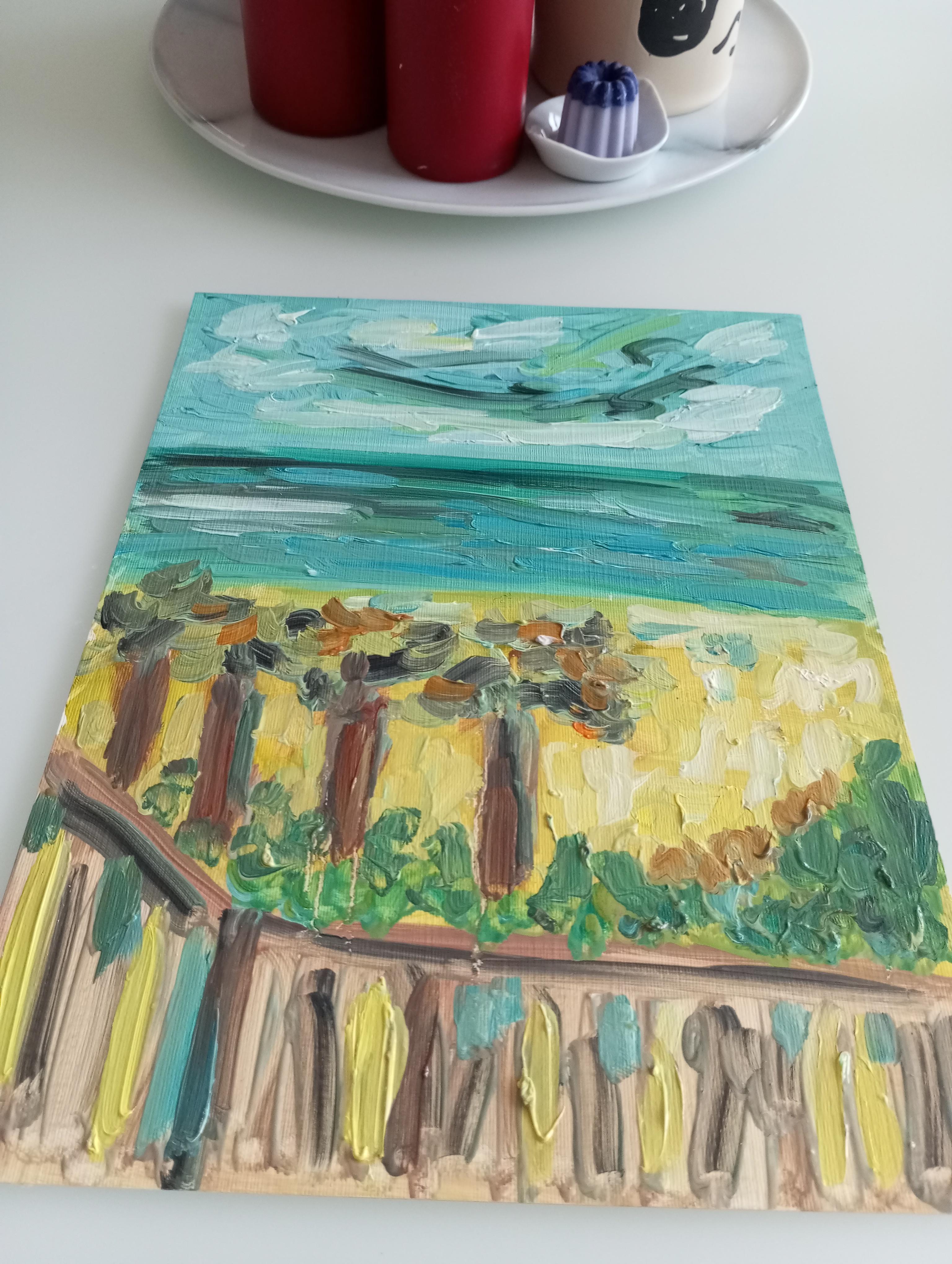 La mia spiaggia da sogno nel sud della Francia (paesaggio balneare contemporaneo) in vendita 10
